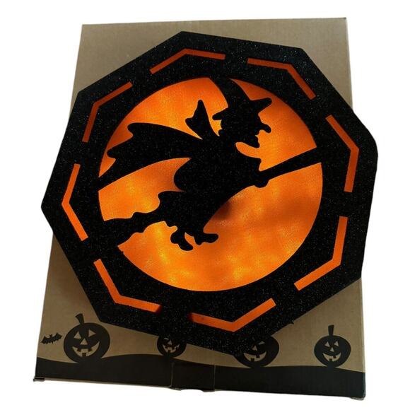 Light Up Glitter Witch Stop Sign Avon 2008 Halloween 2008 Spooky Season Battery - Picture 3 of 8